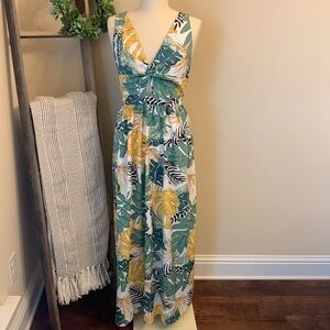 Summer maxi open back dress